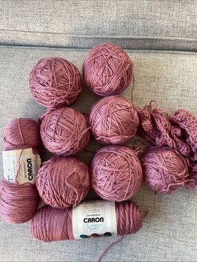 Caron Simply Soft Yarn 9 skeins
Plum Wine